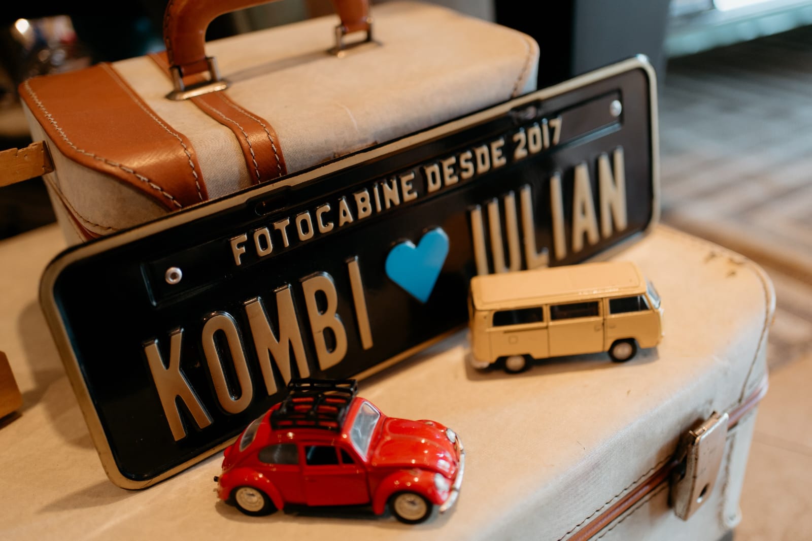 Placa Automotiva Personalizada criada para um casamento